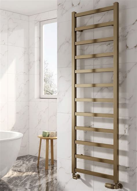 Reina Fano Aluminium Vertical Bathroom Towel Rail And Radiator Bronze