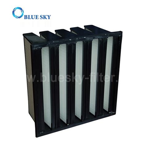 Merv Hepa Filter Plastic Frame V Bank Ventilation Hvac Air Filter