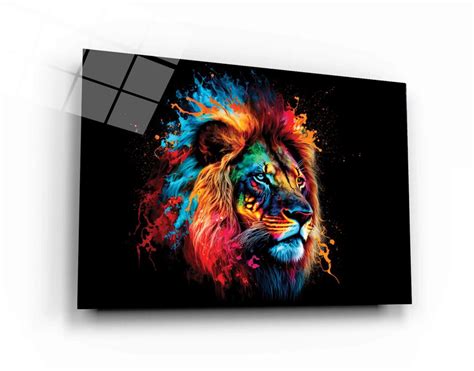 Graffiti Lion Poster Colour Design Abstract Wall Decor King - Etsy