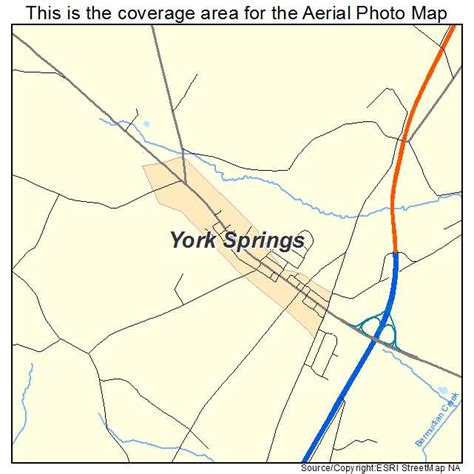 Aerial Photography Map of York Springs, PA Pennsylvania