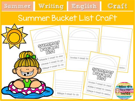 Summer Bucket List Craft End Of The Year Activities Teaching Resources