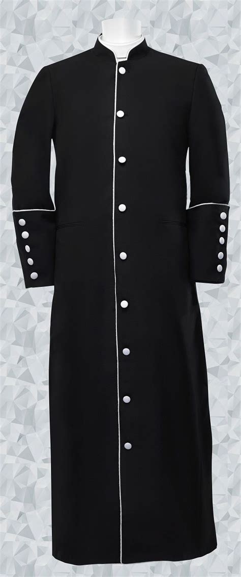 Mens Blackwhite Clergy Robe Clergy Cassock Clergy Attire And Clergy