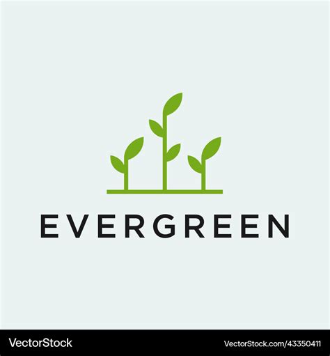 Green plant logo design Royalty Free Vector Image