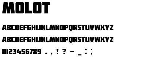 molot font  russian foreign  font pickafont