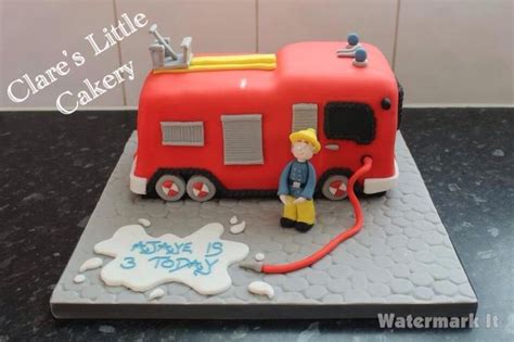 Fireman Sam Cake | Fireman sam cake, Fireman sam, Fire engine cake