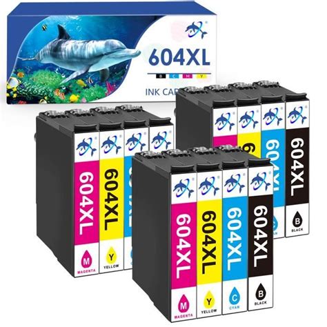 FINEST 4U 604XL Pack De 12 Cartouche D Encre Compatible Avec EPSON