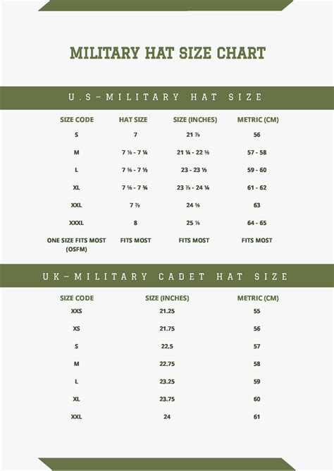 Boonie Hat Size Chart in PDF - Download | Template.net