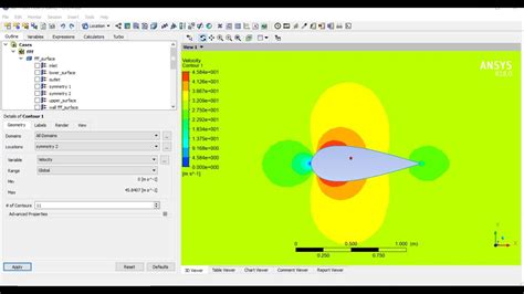 Ansys Tutorial Flow Over Symmetric Airfoil Aerodynamics Youtube