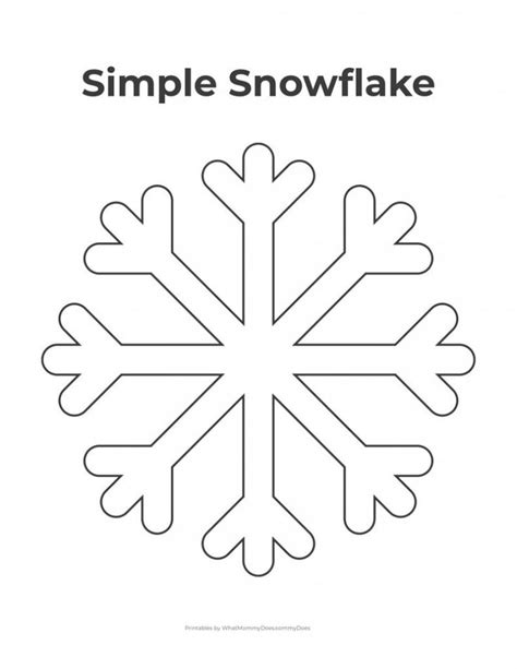 Free Printable Snowflake Templates – 10 Large & Small Stencil Patterns ...