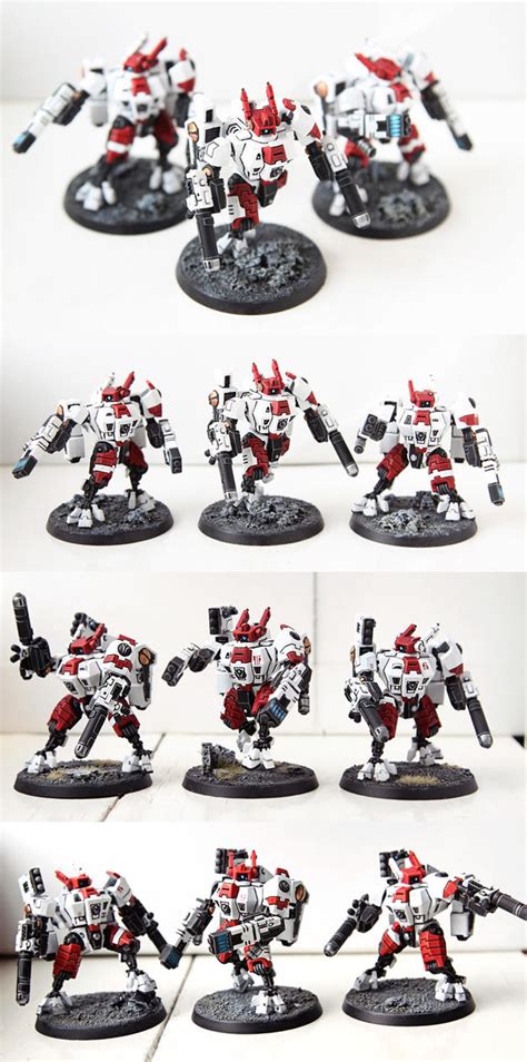 Miniature Painting - Tau Crisis Battlesuits by miaow on DeviantArt