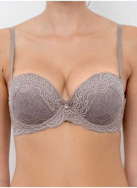 Reggiseno Fascia Effetto Super Push Up Taglie Extra Pizzo