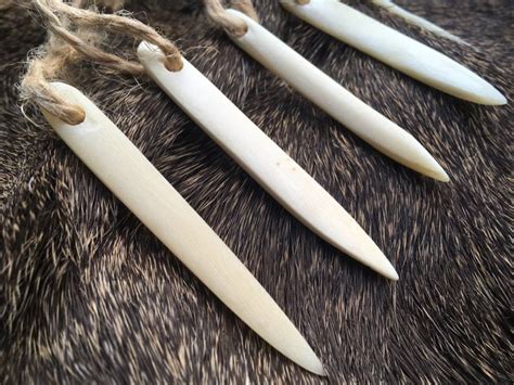 Handmade Deer Leg Bone Needles Etsy