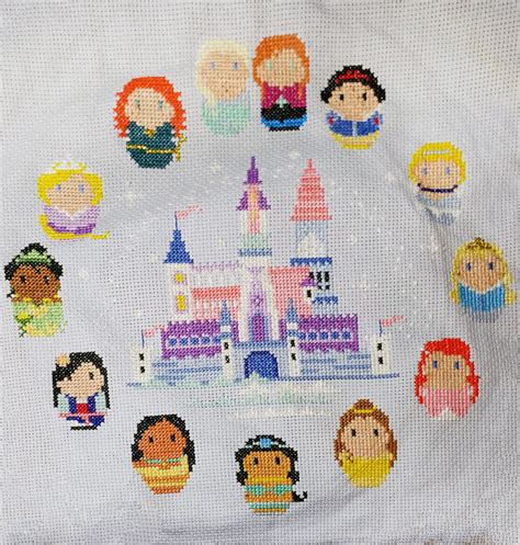 Cross Stitch Pattern Disney Princesses All Together S3s So