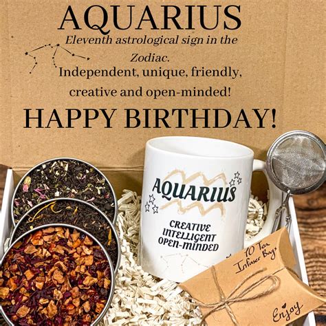 Aquarius Gift Set Aquarius Gifts Aquarius Gift Box Tea Gift Etsy Italia