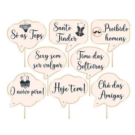 Plaquinhas Divertidas Ch De Lingerie Decorativa Un Lembran A Chique