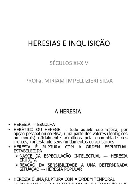 Qual O Significado De Concílio Inquisição E Heresia - Heresias e Inquisição: Séculos XI-XIV | PDF | Catarismo | Inquisição