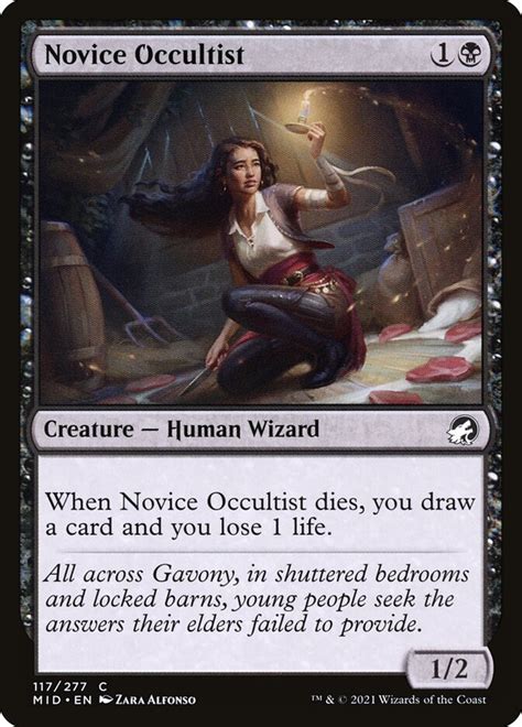 Novice Occultist · Innistrad Midnight Hunt Mid 117 · Scryfall Magic