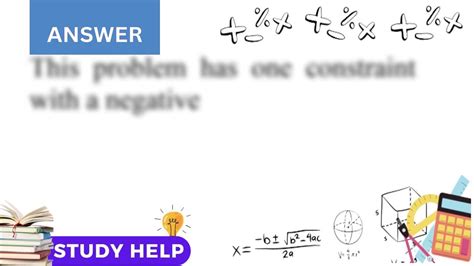 Solve The Following Lp Problem Using The Corner Point Graphical Method