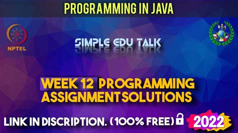 Programming In Java Week All Programming Assignment Answer With