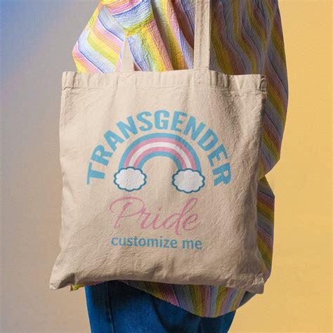 Transgender Pride Beautiful Rainbow Flag Custom Tote Bag Zazzle