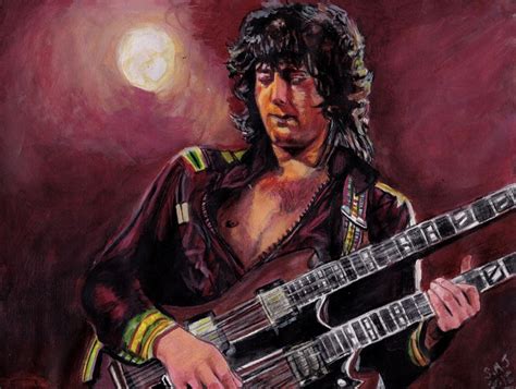 805404 Led Zeppelin S Jimmy Page Men Painting Art Guitar Rare