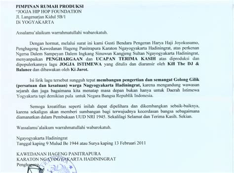 Contoh Surat Penghargaan Dan Terima Kasih Atas Kerjasama Surat