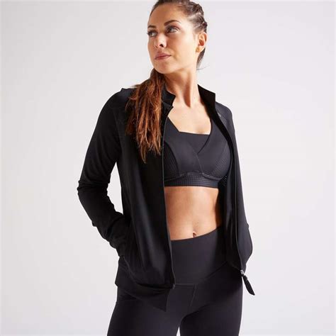 Domyos 900 Womens Fitness Cardio Training Jacket Black