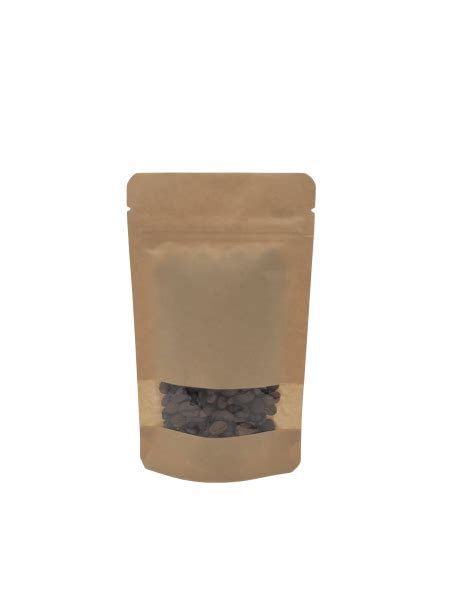 2 Oz Biodegradable Kraft Stand Up Pouch 100 Biodegradable