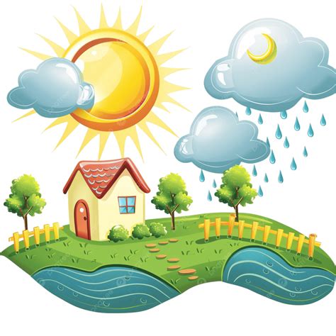 Cartoon Rainy Weather, Rainy Day, Cartoon, Illustration PNG Transparent