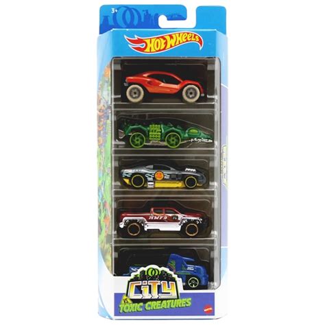 Bộ 5 Siêu Xe Hot Wheels 1806H CITY VS TOXIC CREATURES