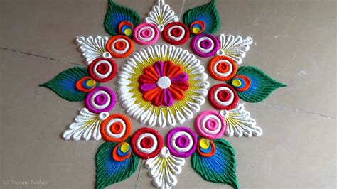 Very Easy Small And Quick Rangoli For Beginners