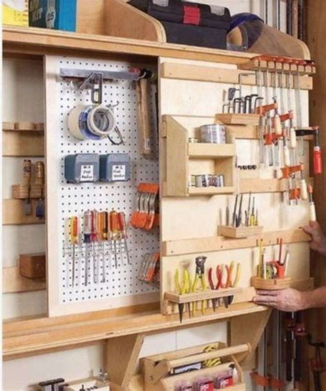 Шкаф для инструментов своими руками 150 фото | Workshop organization ...