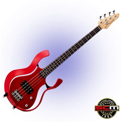 Vox Starstream 1h Short Scale Bass Guitar Metallic Red Finish With Gig Bag Pro Scm Setup South