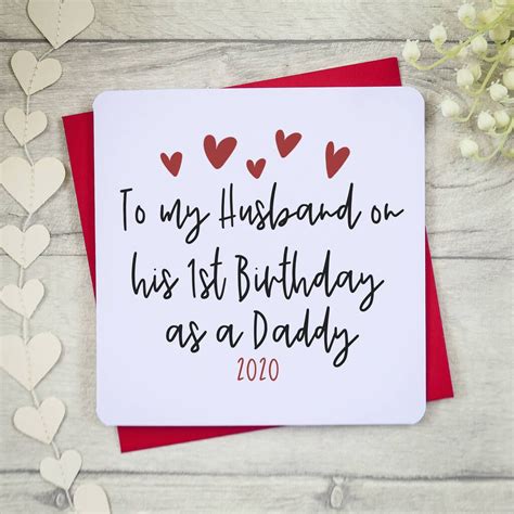 To My Husband On His St Birthday As A Daddy Card By Parsy Designs