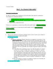 Contracts Outline Docx Contracts Outline Part I Is A Promise