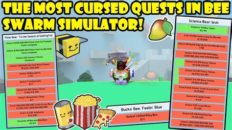 The Most Cursed Quests In Bee Swarm Simulator 😶 Part 1 Youtube