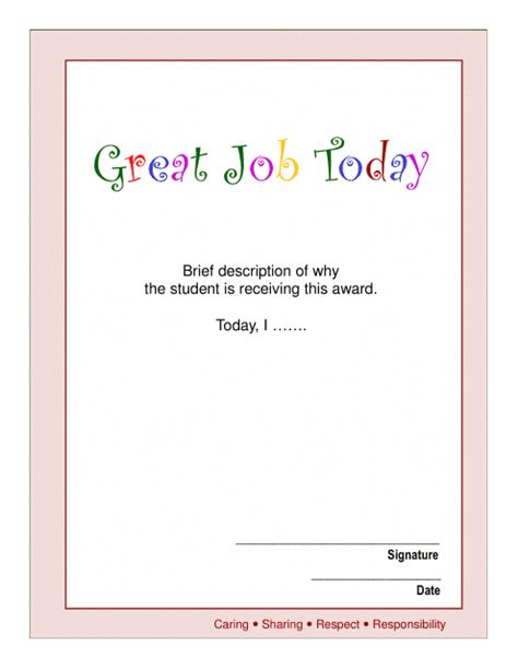 Good Job Certificate Templates Pdf Download Fill And Print For Free