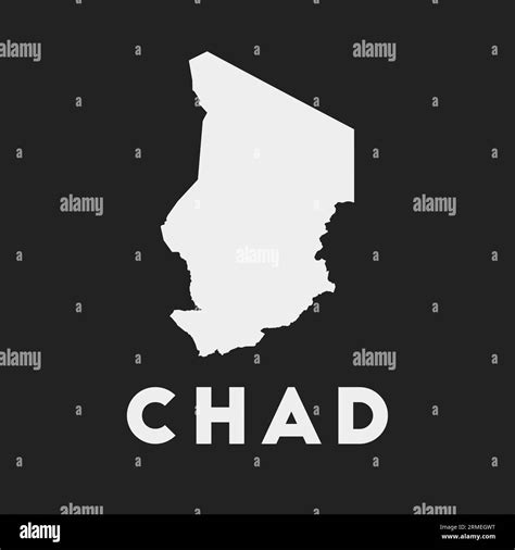 Chad Icon Country Map On Dark Background Stylish Chad Map With