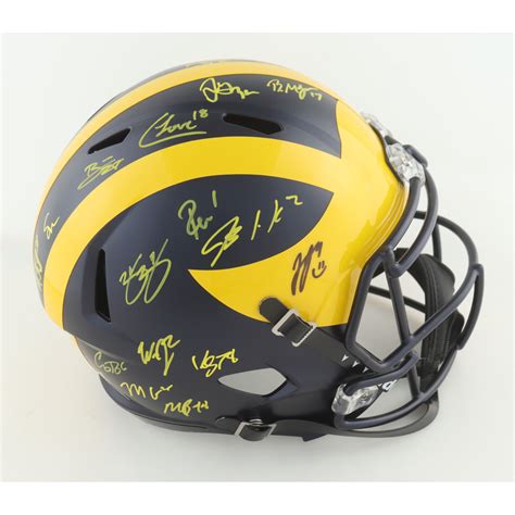 2023 Michigan Wolverines Full-Size Speed Helmet Team-Signed by (19 ...