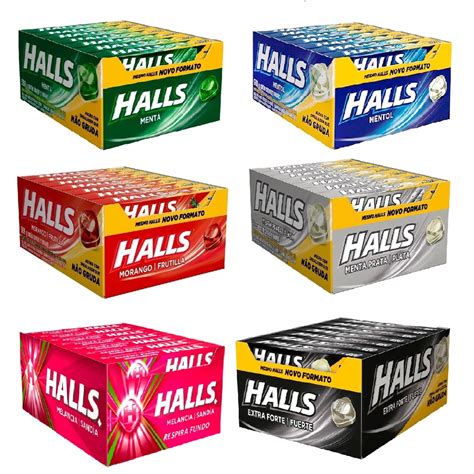 Bala Drop Halls Caixa Display Unidades Sabores Variados Shopee