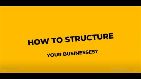 What S The Best Way To Legally Structure Multiple Businesses Youtube