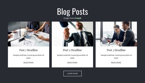 Blog Posts Web Page Design