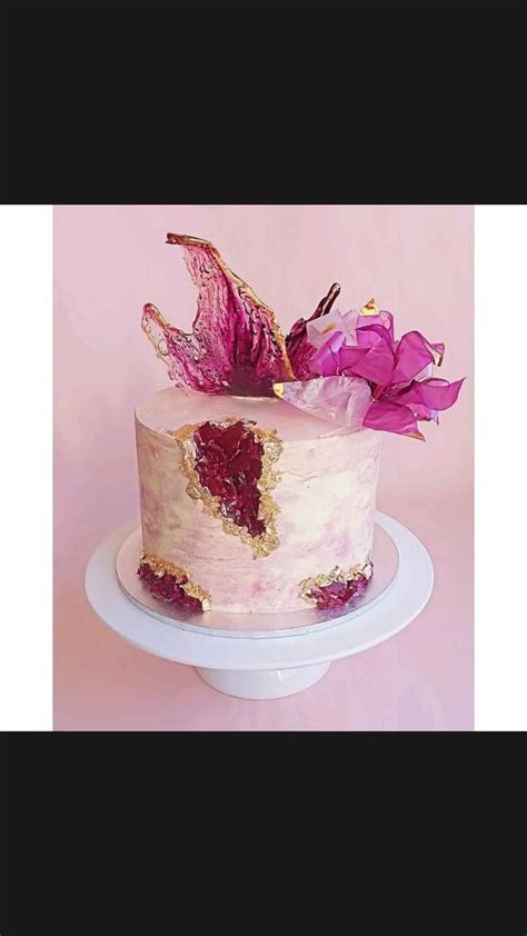 Geode Cake Cake Design Feuille De Riz Cake