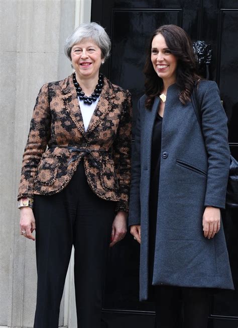 Photo Theresa May Jacinda Ardern La première ministre de Nouvelle