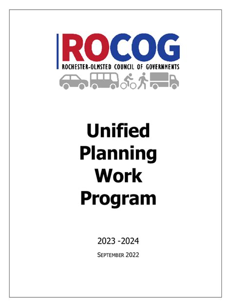 Fillable Online Unified Planning Work Program Olmsted County Fax