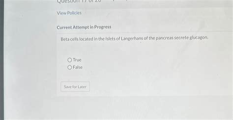 Solved View PoliciesCurrent Attempt In ProgressBeta Cells Chegg