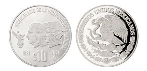 10 pesos Bicentenario de la Independencia Nacional 2021 México Foronum