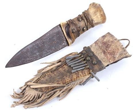 Apache Dag Knife W Parfleche Rattlesnake Sheath Sold At Auction On 1st