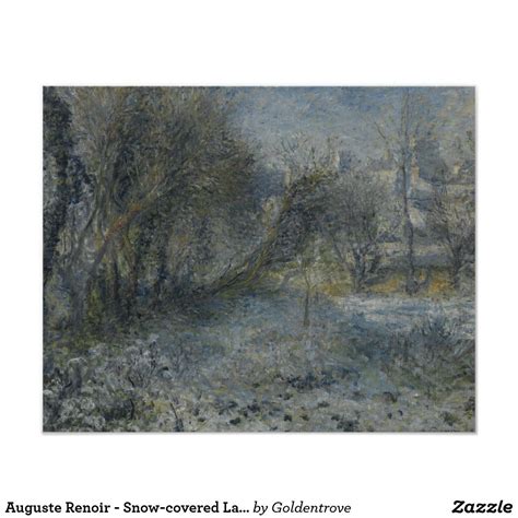 Auguste Renoir - Snow-covered Landscape Poster | Zazzle | Landscape ...