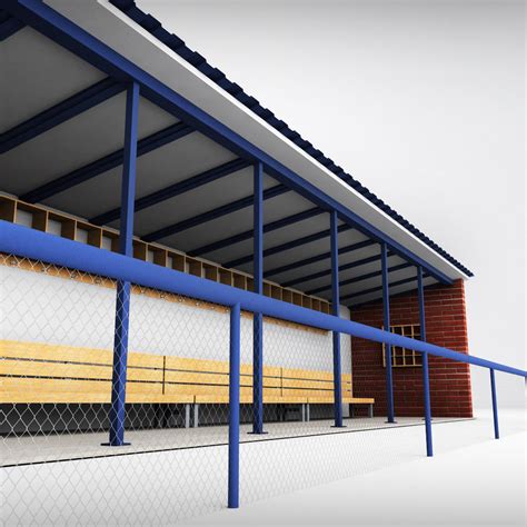 Baseball stadium dugout bench 3D model | CGTrader